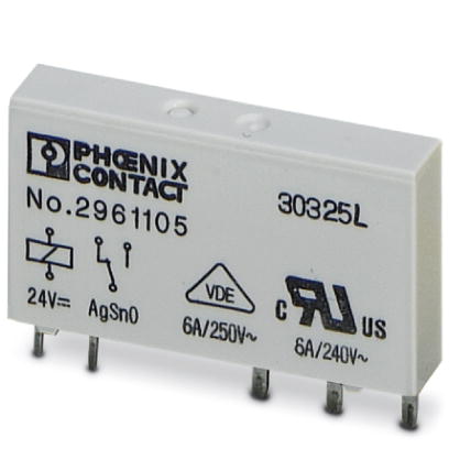 Phoenix Contact Interface Relay; REL-MR-  4.5DC/21; 6A; 4.5VDC; SPDT; PCB/Push-On